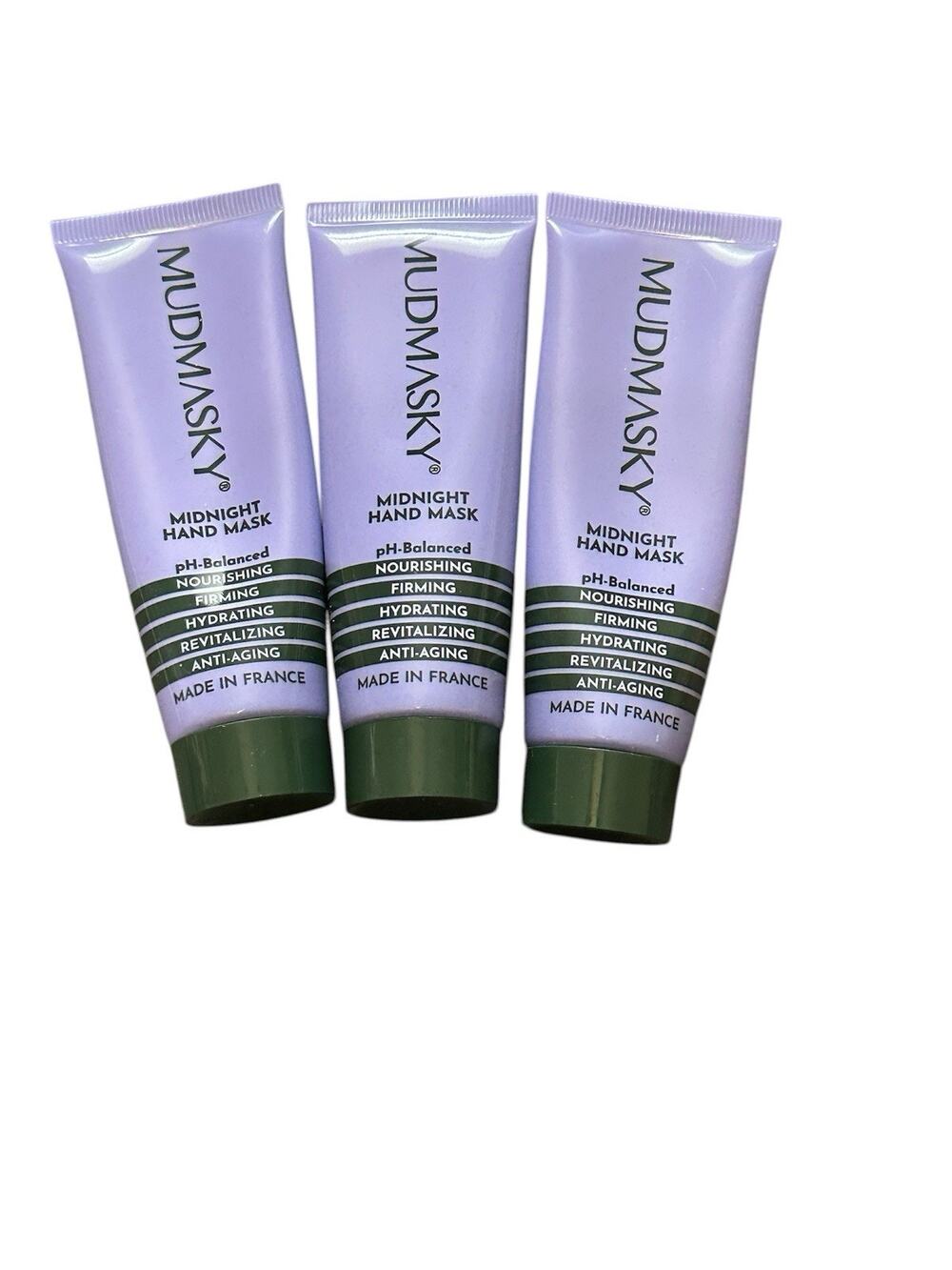 3 x Mudmasky Midnight Hand Mask ANTI-AGING & FIRMING 1.35 fl. oz. Full Size